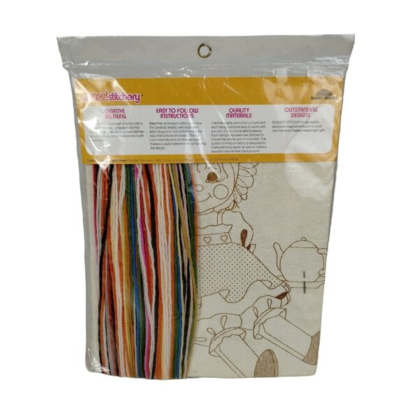 Sunset Designs Carrot Top Girl Rag Doll Crewel Embroidery Vintage Stitchery Kit - Picture 6 of 8